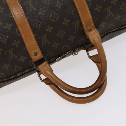 Louis Vuitton Keepall Bag Monogram Canvas, BROWN, CANVAS, Travel bag