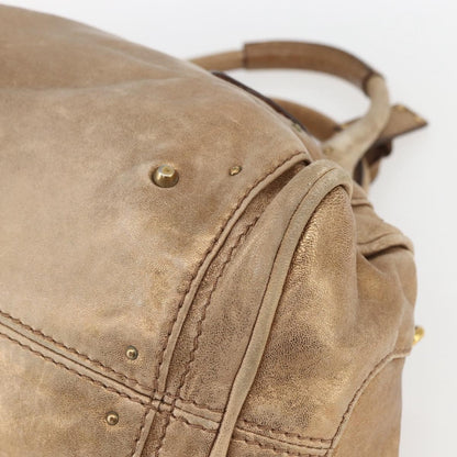 Chloe Pure Paddington Satchel Leather, GOLD, LEATHER, Handbag