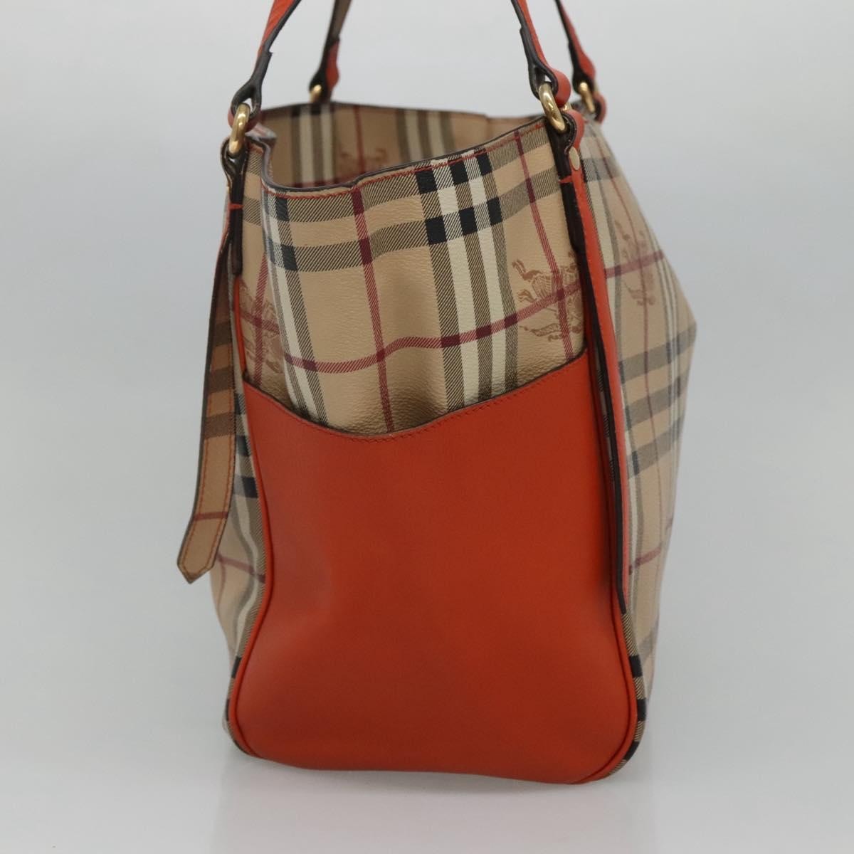 Burberry Canterbury Panels Tote Haymarket Coated Canvas and Leather, BEIGE, CANVAS, Tote bag