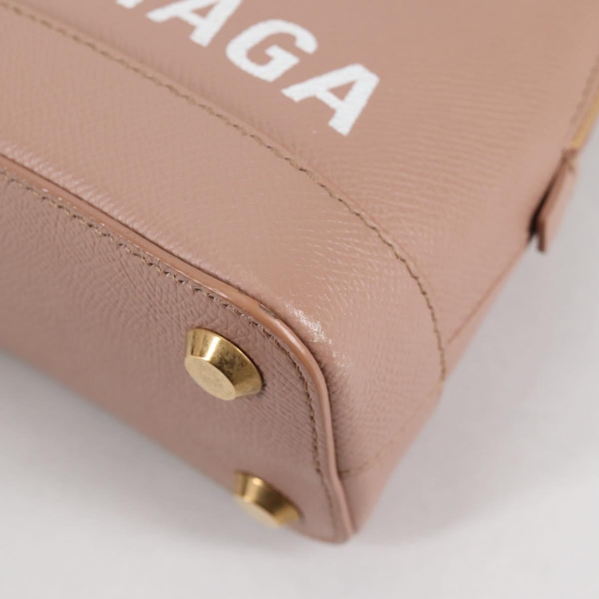 Balenciaga Logo Ville Bag Leather, PINK, LEATHER, Handbag