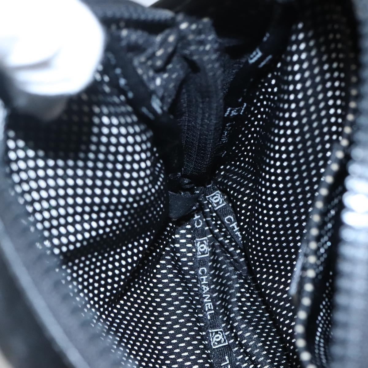 Chanel sports shoulder bag Coco mark, BLACK, CANVAS, Shoulder bag