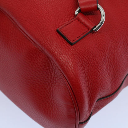 Gucci Soho Drawstring Backpack Leather, Red, Leather, Backpack