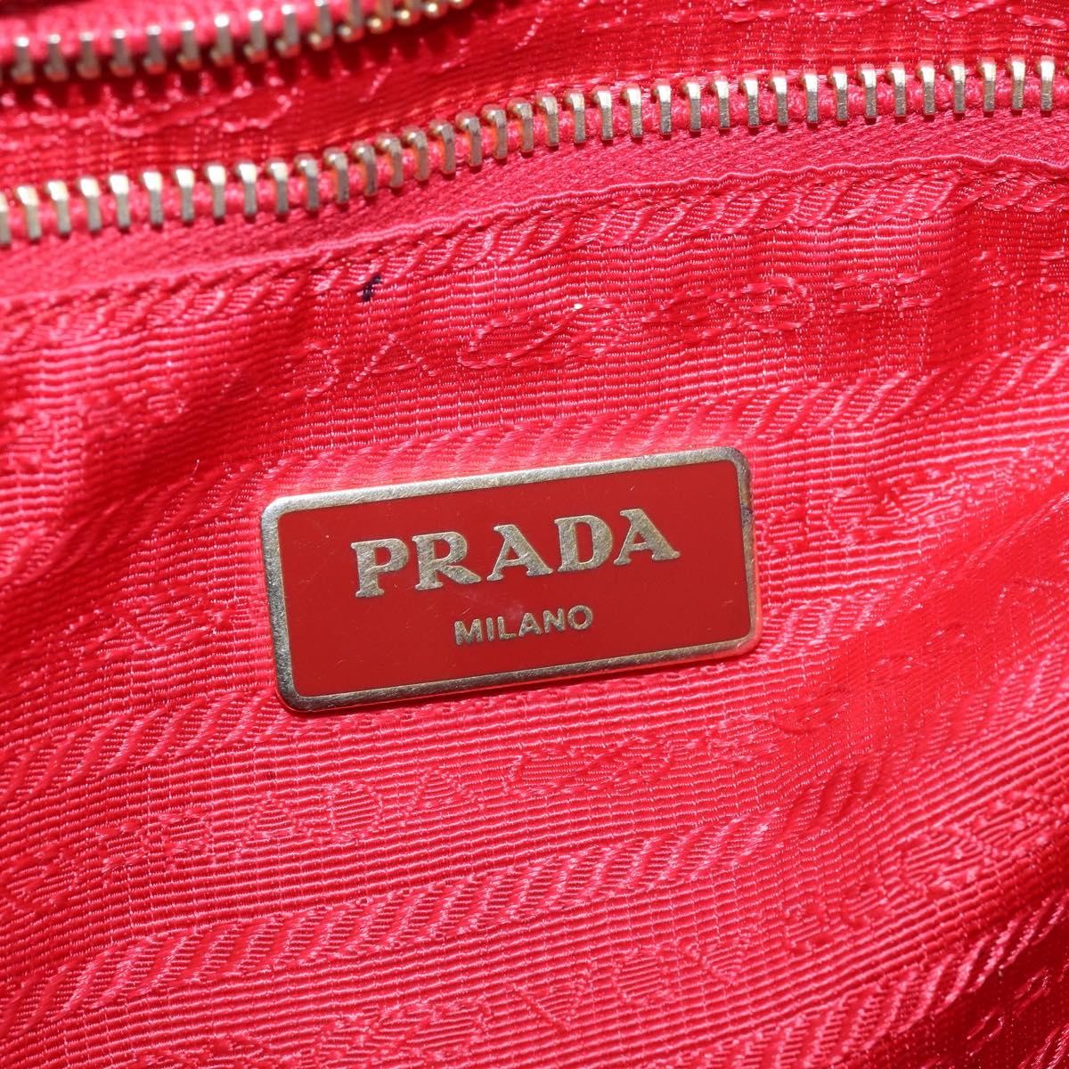 Prada Convertible Logo Tote Tessuto and Leather, RED, NYLON, Tote bag