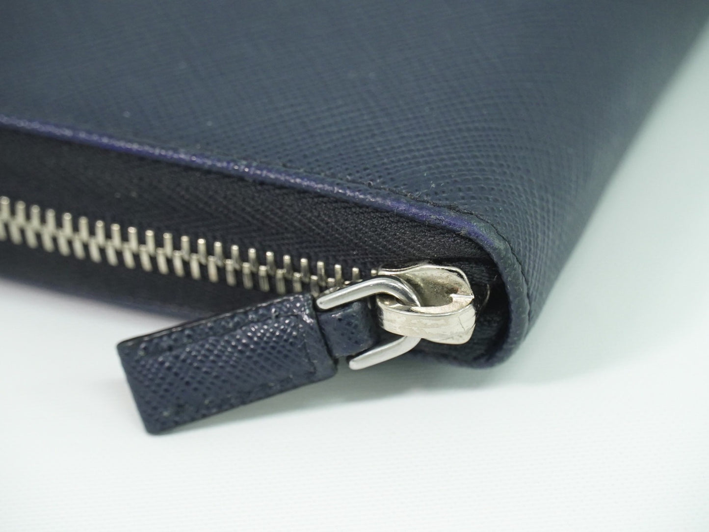 Prada Saffiano Wallet Leather, NAVY, LEATHER, Wallets