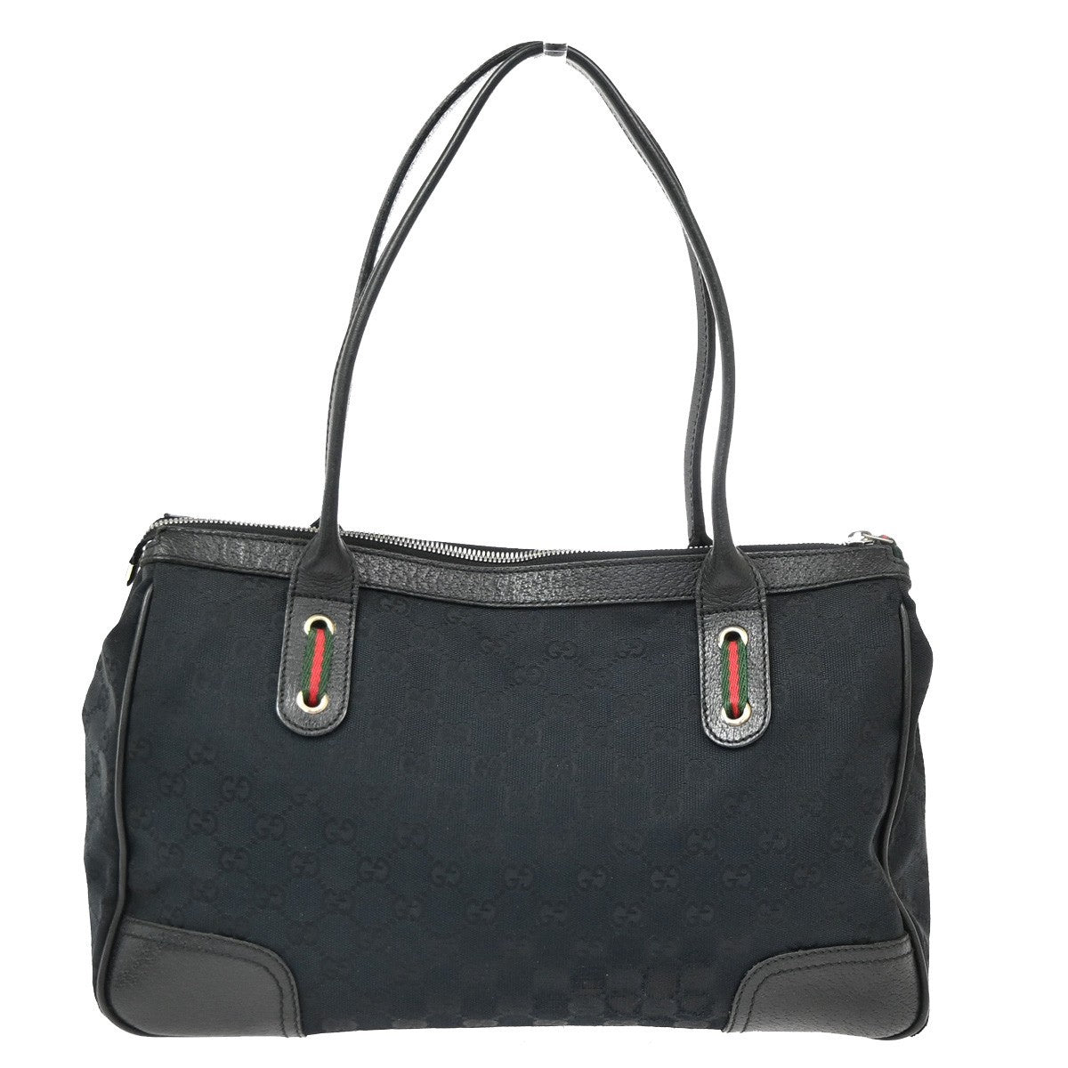 Gucci Princy Tote GG Canvas, BLACK, CANVAS, Tote bag