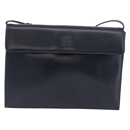 Loewe Anagram Shoulder Bag Leather, Navy, Leather, Shoulder Bag
