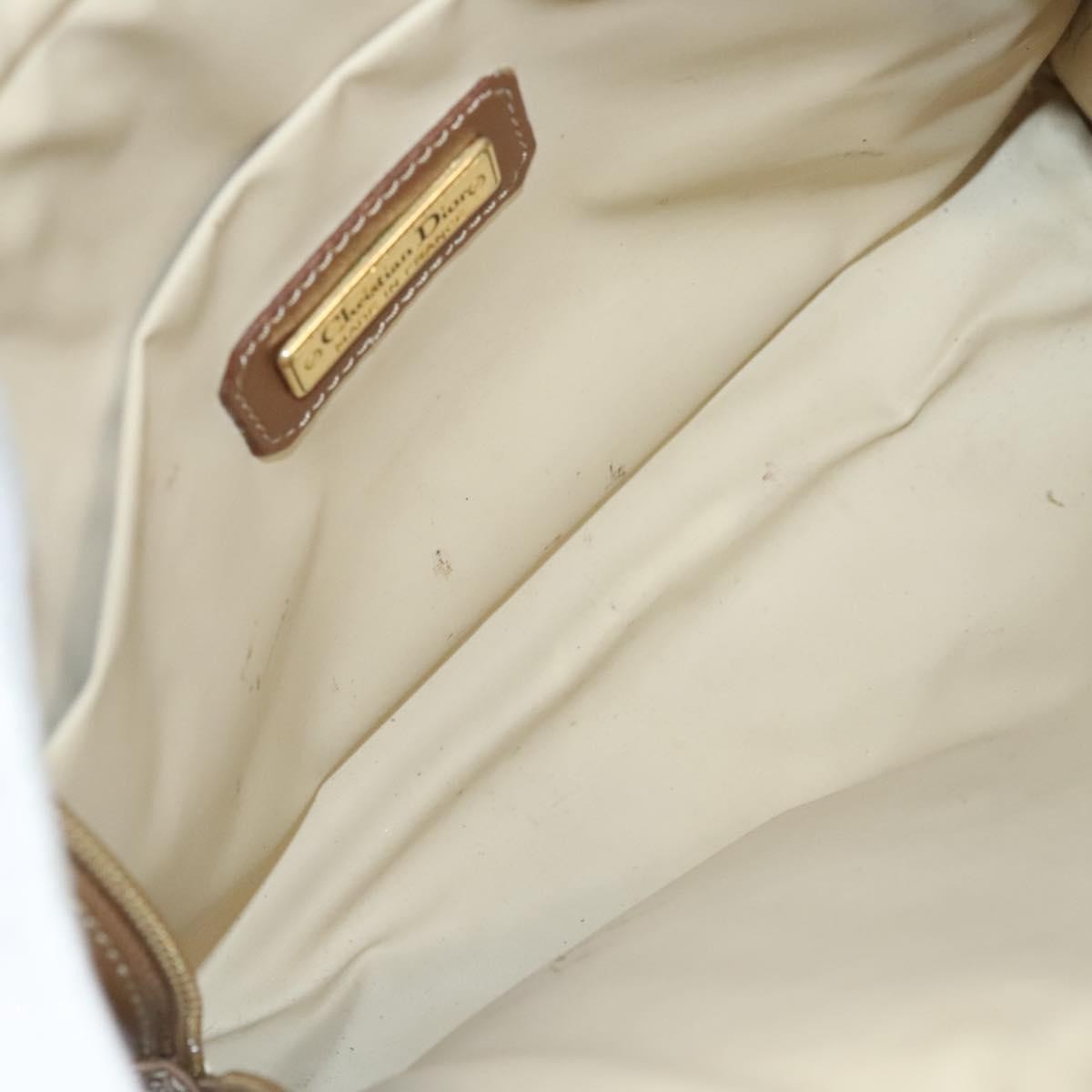 Christian Dior Vintage Honeycomb Zip Pouch Coated Canvas, BLACK, PVC,CANVAS, Clutche & pouche