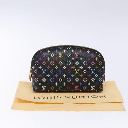 Louis Vuitton Cosmetic Pouch Monogram Multicolor, BLACK, CANVAS, Clutche & pouche