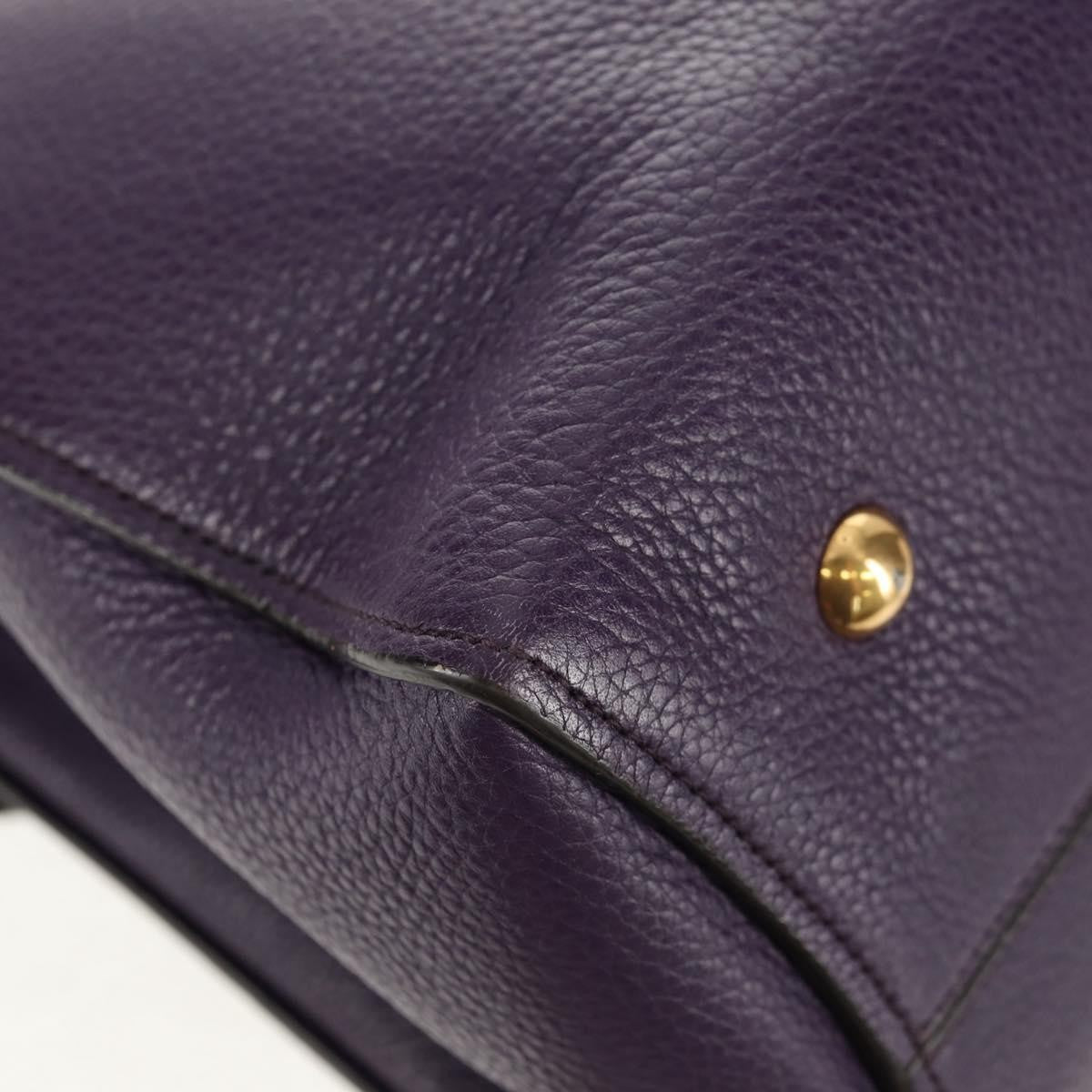 Salvatore Ferragamo Margot Satchel Leather, PURPLE, LEATHER, Handbag