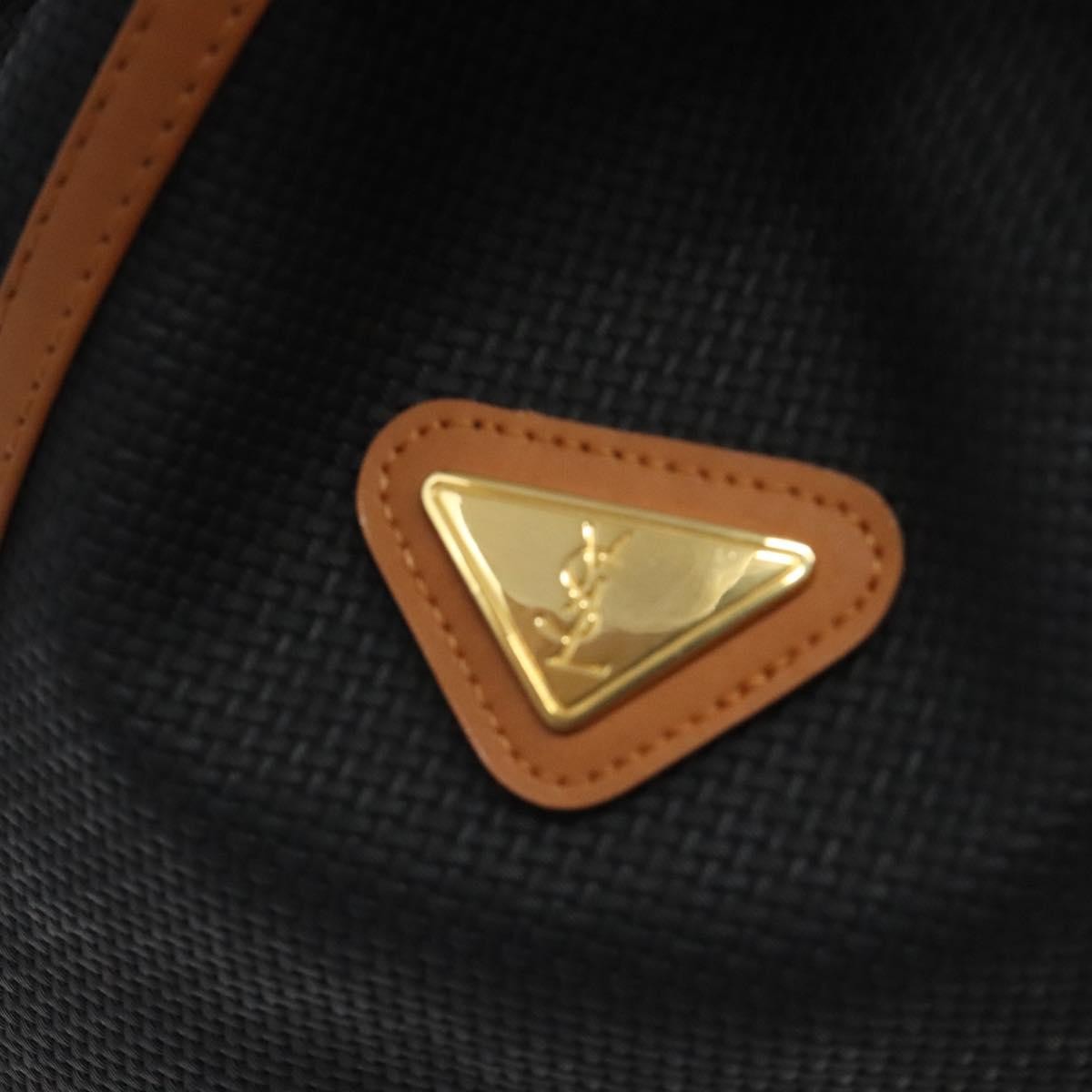 Saint Laurent Vintage Shoulder Bag Canvas, BLACK, CANVAS, Shoulder bag