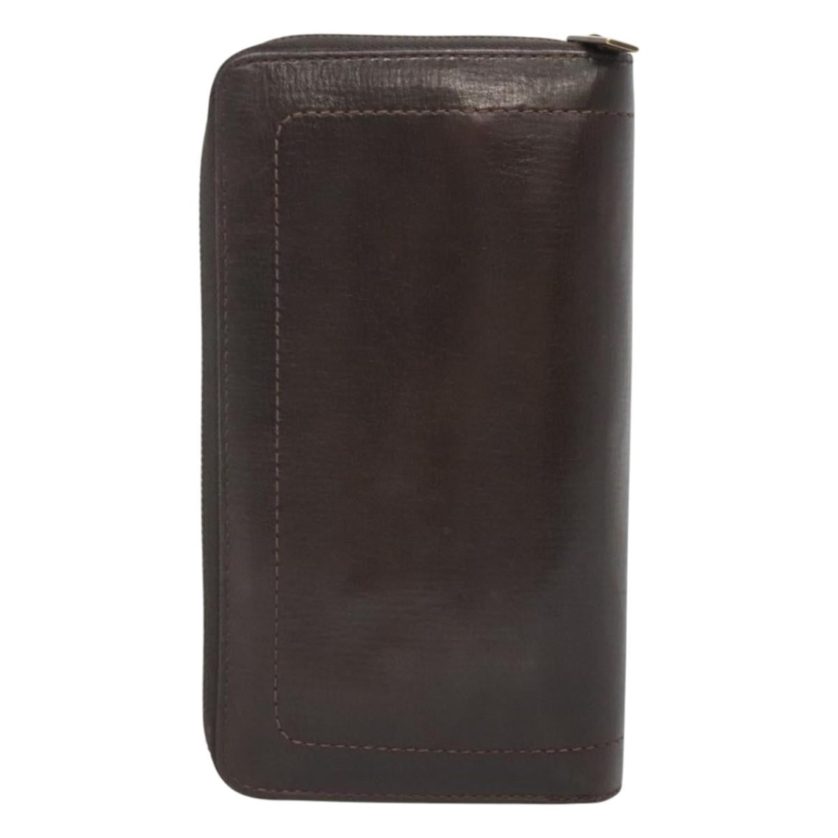 Louis Vuitton Utah Zippy Organizer Leather, BROWN, LEATHER, Wallets
