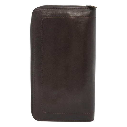 Louis Vuitton Utah Zippy Organizer Leather, BROWN, LEATHER, Wallets