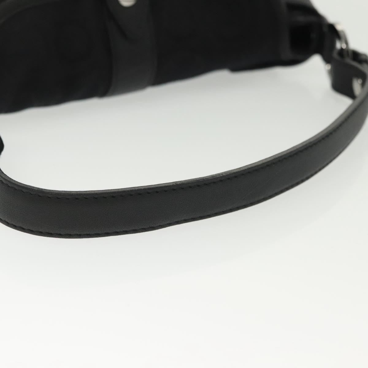 Salvatore Ferragamo Gancini handbag Canvas, BLACK, CANVAS, Handbag