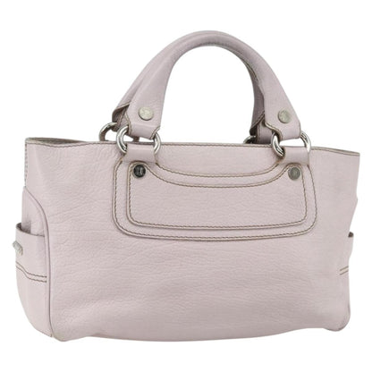 Celine Boogie Satchel Leather, PINK, LEATHER, Handbag