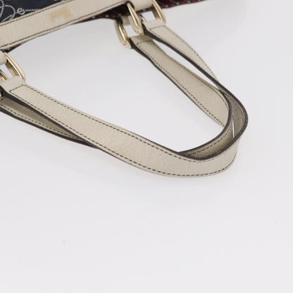 Gucci Abbey Tote GG Canvas with Leather, NAVY, CANVAS, Tote bag