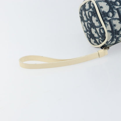 Christian Dior Vintage Trotter Pouch Canvas, NAVY, CANVAS, Clutche & pouche