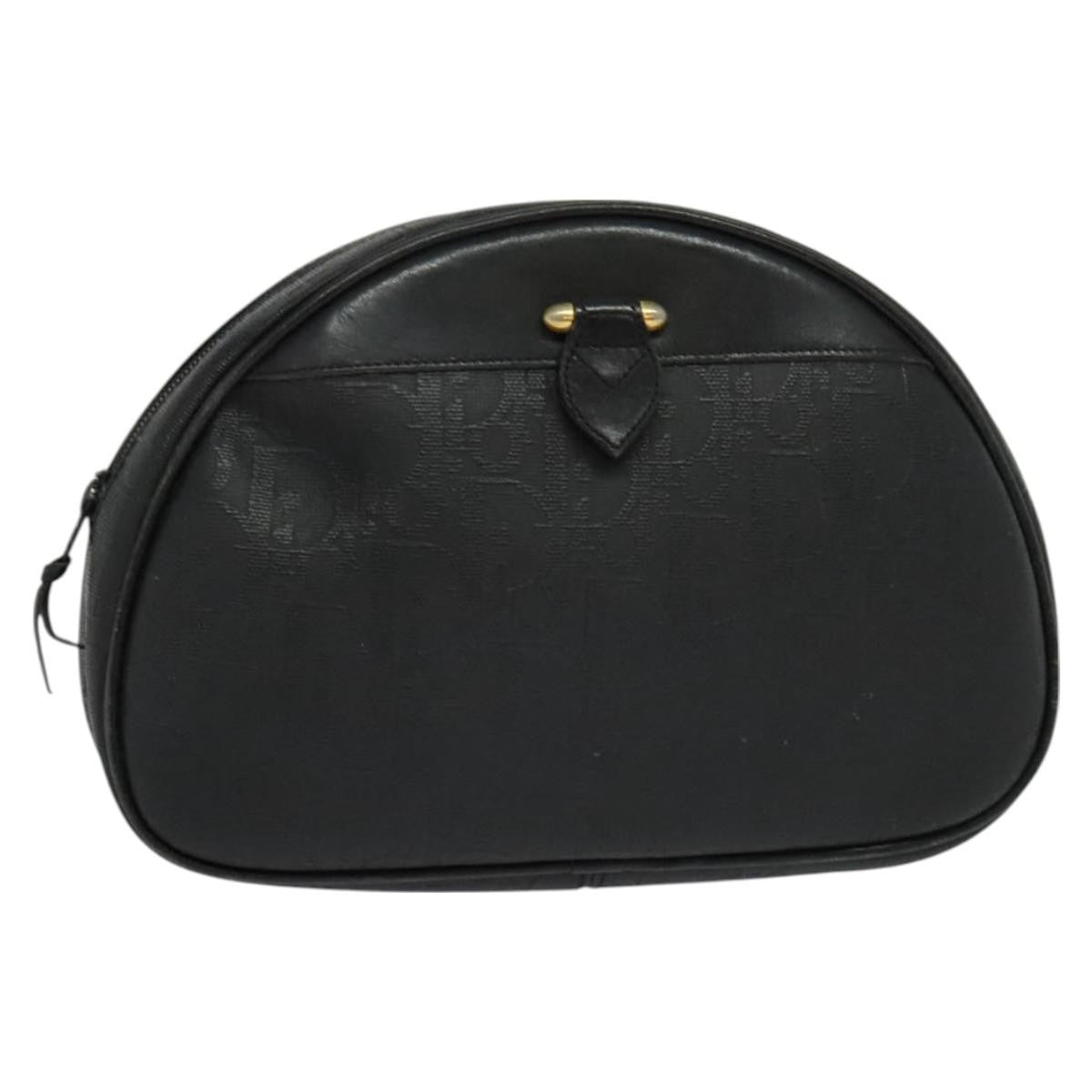 Christian Dior Vintage Trotter Pouch Canvas, BLACK, CANVAS, Clutche & pouche