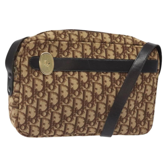 Christian Dior Vintage Trotter Shoulder Bag Canvas, BROWN, CANVAS, Shoulder bag