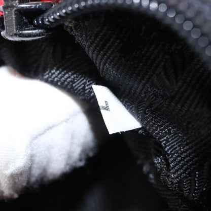 Prada Chain Shoulder Bag Quilted Tessuto, RED, NYLON, Shoulder bag