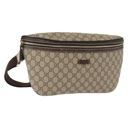 Gucci GG Supreme Belt Bag GG Coated Canvas and Leather, BEIGE, CANVAS, Shoulder bag