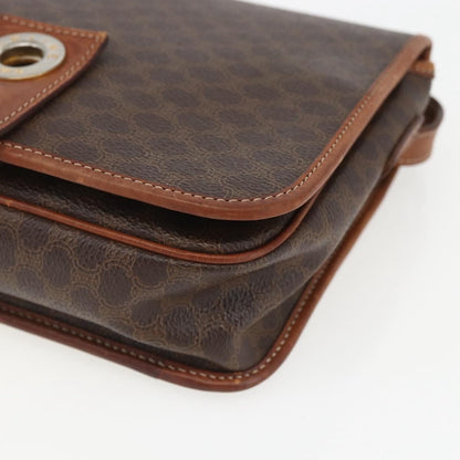 Celine Macadam Shoulder Bag PVC Leather, BROWN, PVC, Shoulder bag