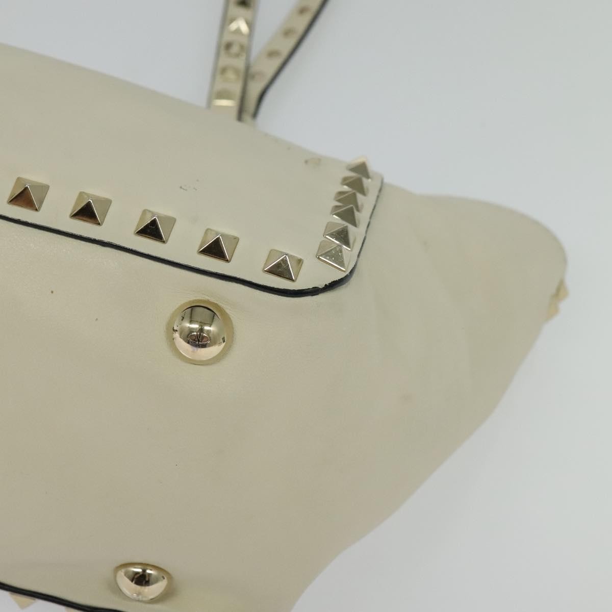 Valentino Garavani Rockstud Tote Soft Leather, WHITE, LEATHER, Tote bag