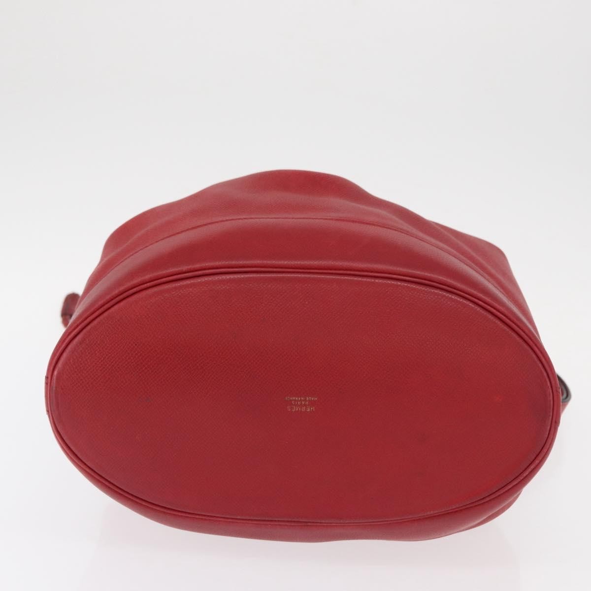 Hermes Market Handbag Leather, RED, LEATHER, Shoulder bag