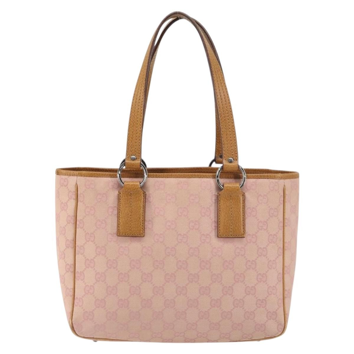 Gucci Vintage Open Tote GG Canvas, PINK, CANVAS, Tote bag