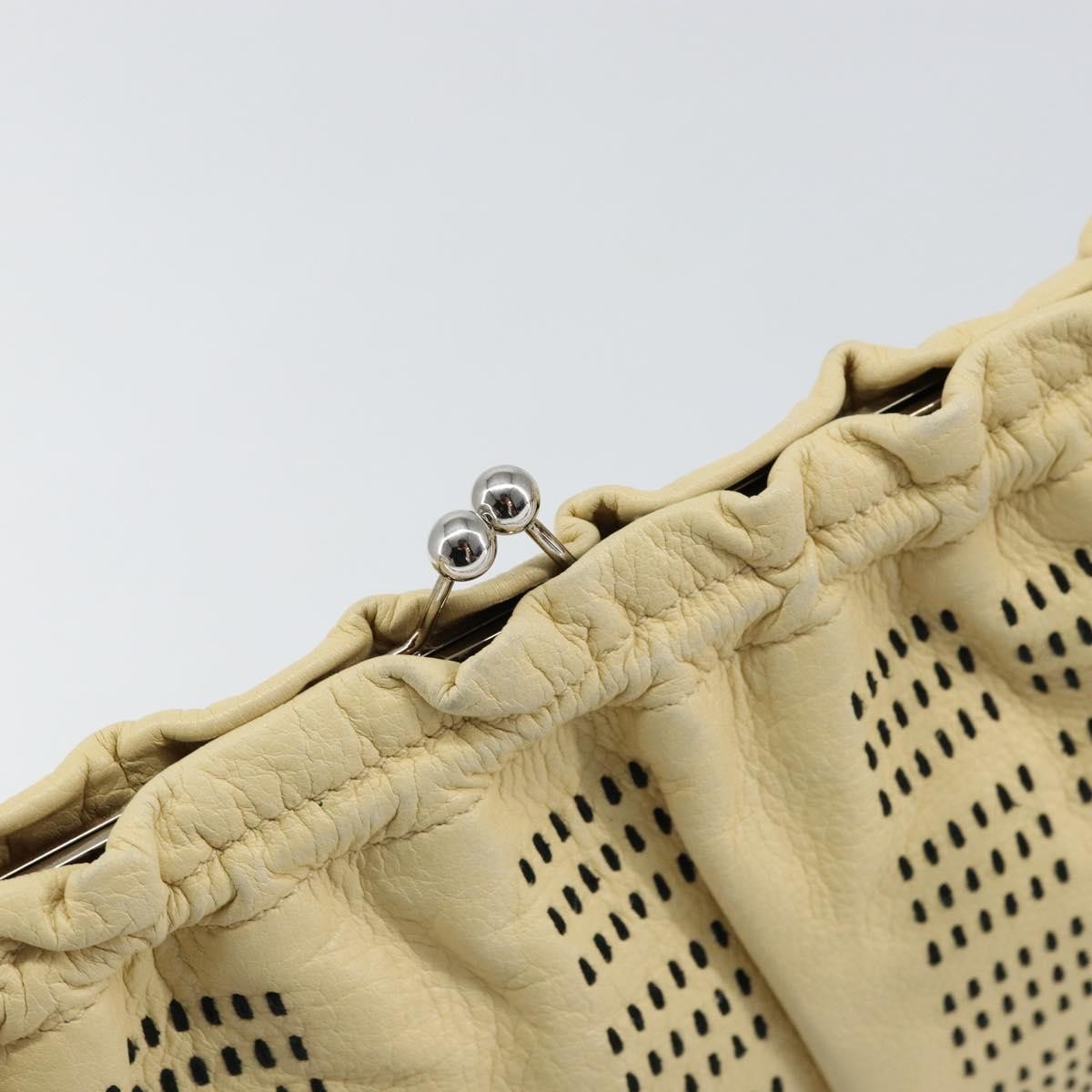 Miu Miu Kisslock Frame Top Handle Bag Leather, BEIGE, LEATHER, Shoulder bag