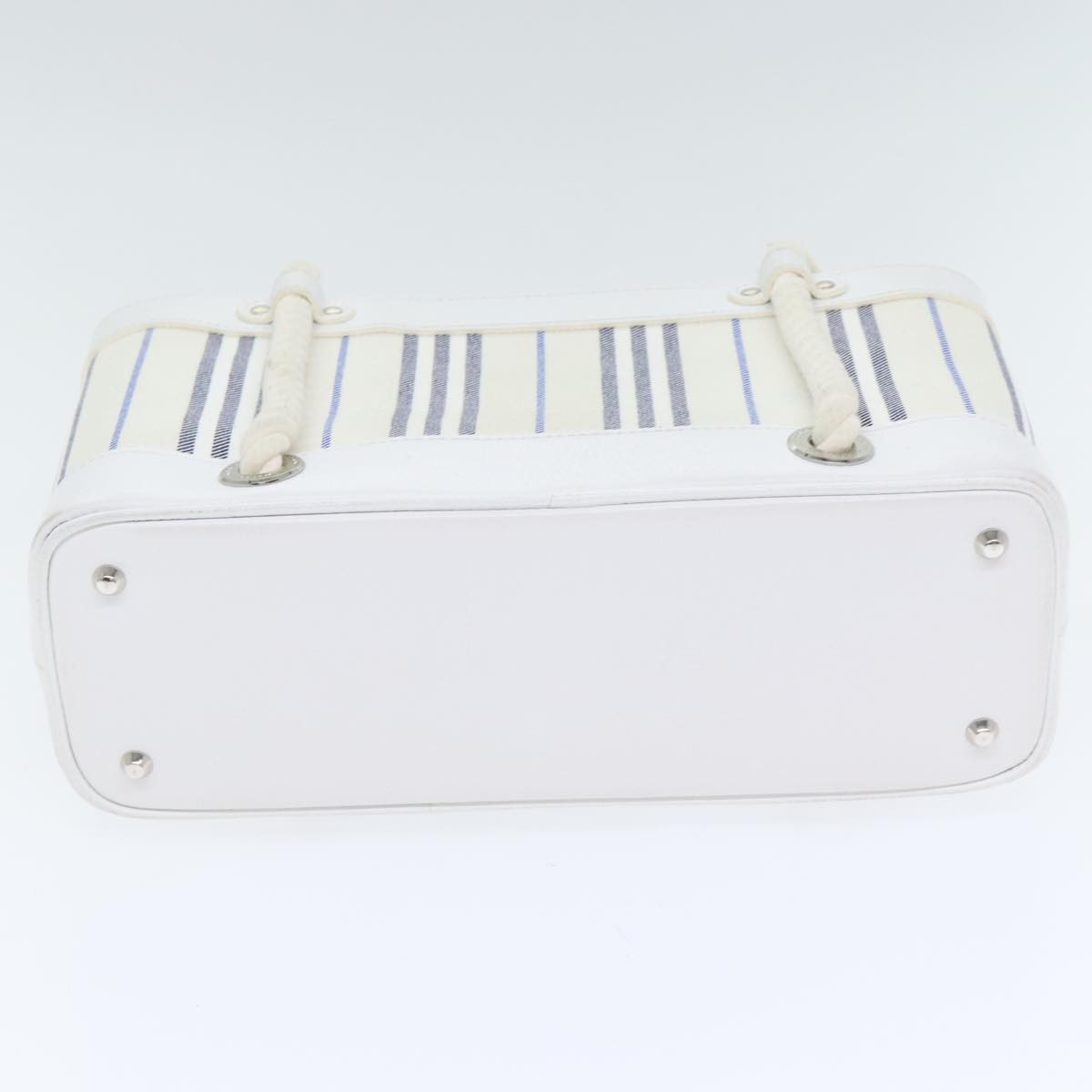 Burberry Vintage Handbag Canvas, WHITE, CANVAS, Handbag