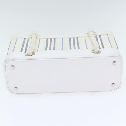 Burberry Vintage Handbag Canvas, WHITE, CANVAS, Handbag