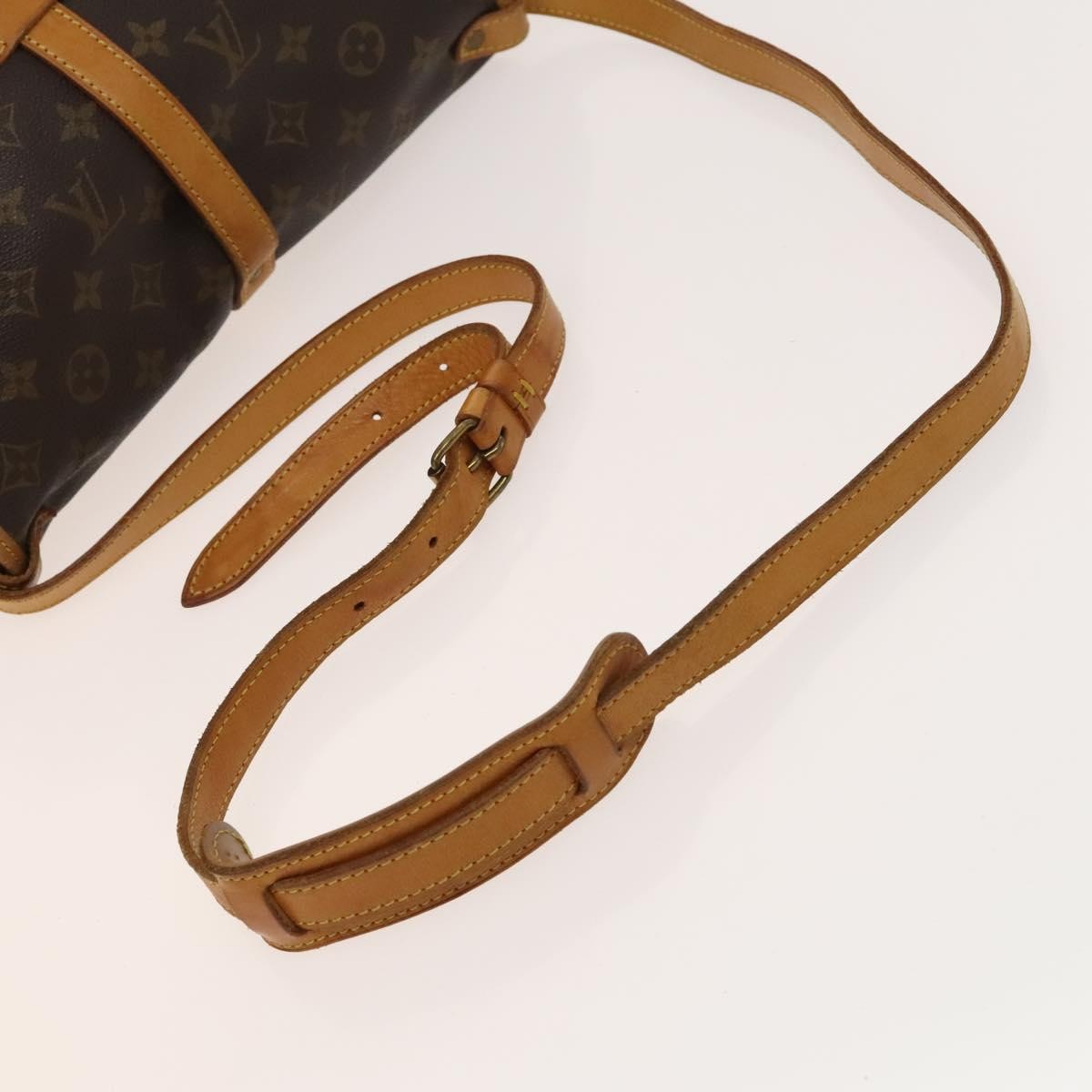 Louis Vuitton Saumur Handbag Monogram Canvas, BROWN, CANVAS, Shoulder bag