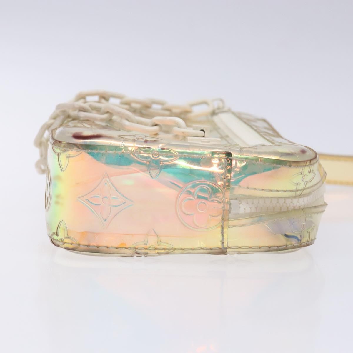 Louis Vuitton Pochette Volga Limited Edition Monogram Prism PVC, SILVER, PVC, Clutche & pouche