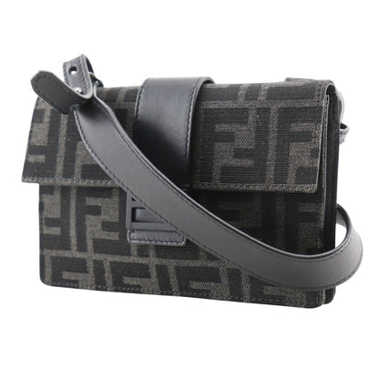 Fendi Baguette Convertible Belt Bag Zucca canvas, BLACK, CANVAS, Crossbody bag