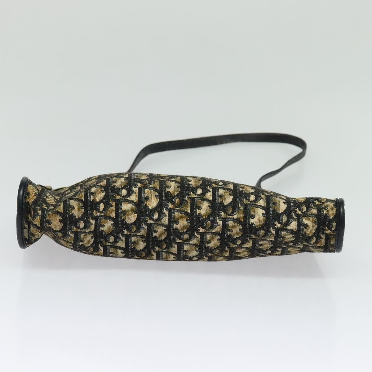 Christian Dior Vintage Trotter Shoulder Bag Canvas, NAVY, CANVAS, Shoulder bag