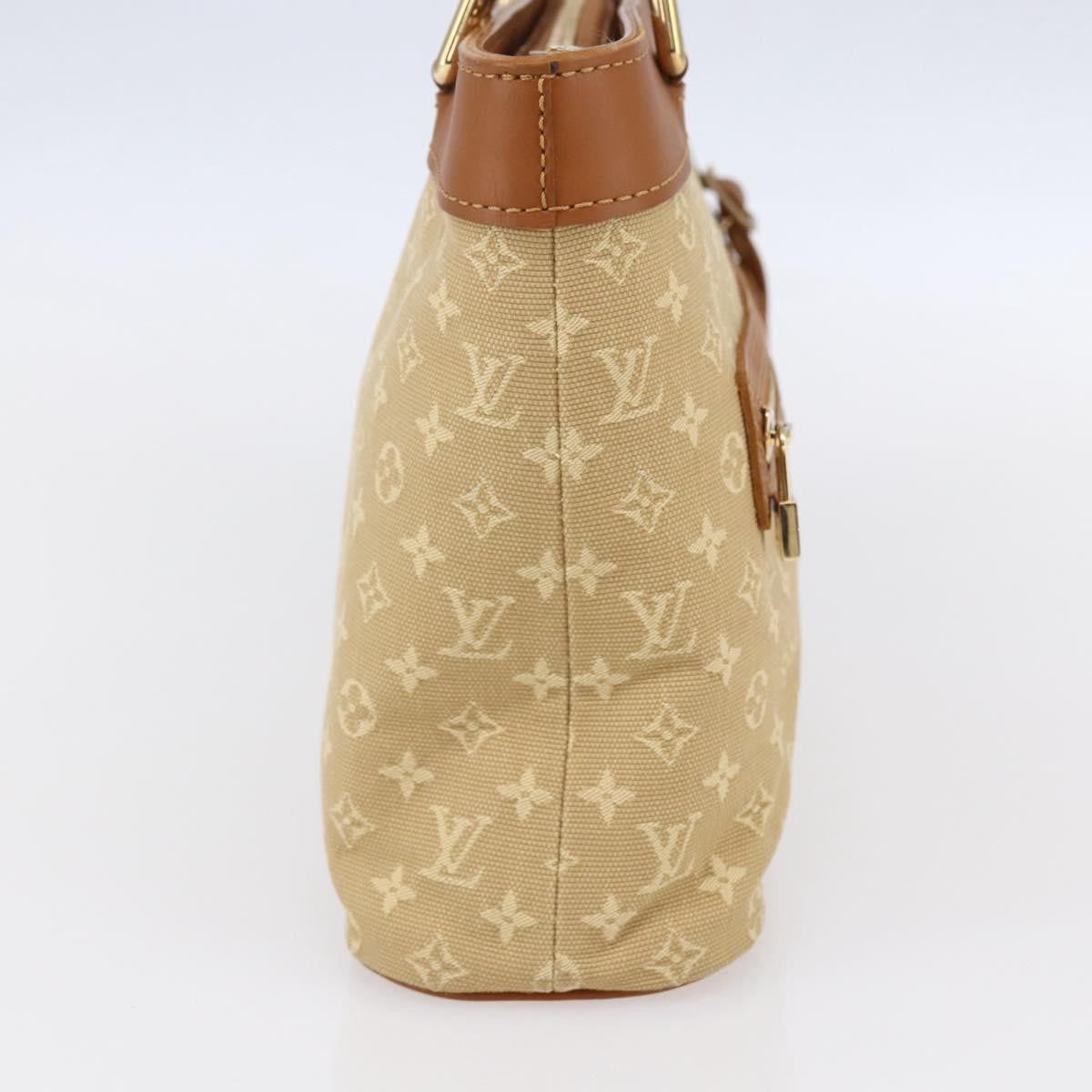Louis Vuitton Lucille Handbag Mini Lin, BEIGE, CANVAS, Handbag