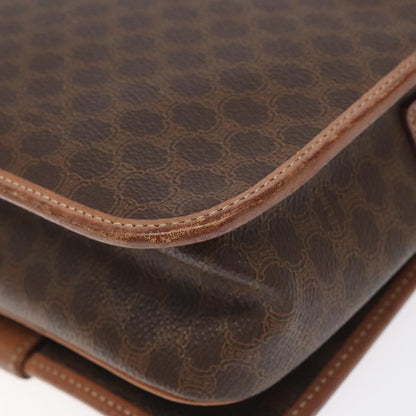 Celine Macadam Shoulder Bag PVC Leather, BROWN, CANVAS, Shoulder bag