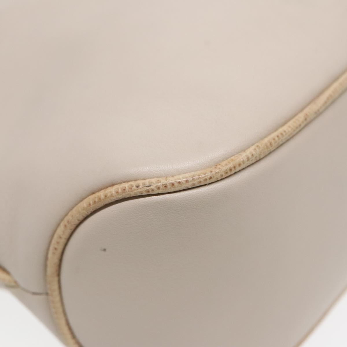 Celine Vintage Shoulder Bag Leather, Beige, Leather, Shoulder Bag