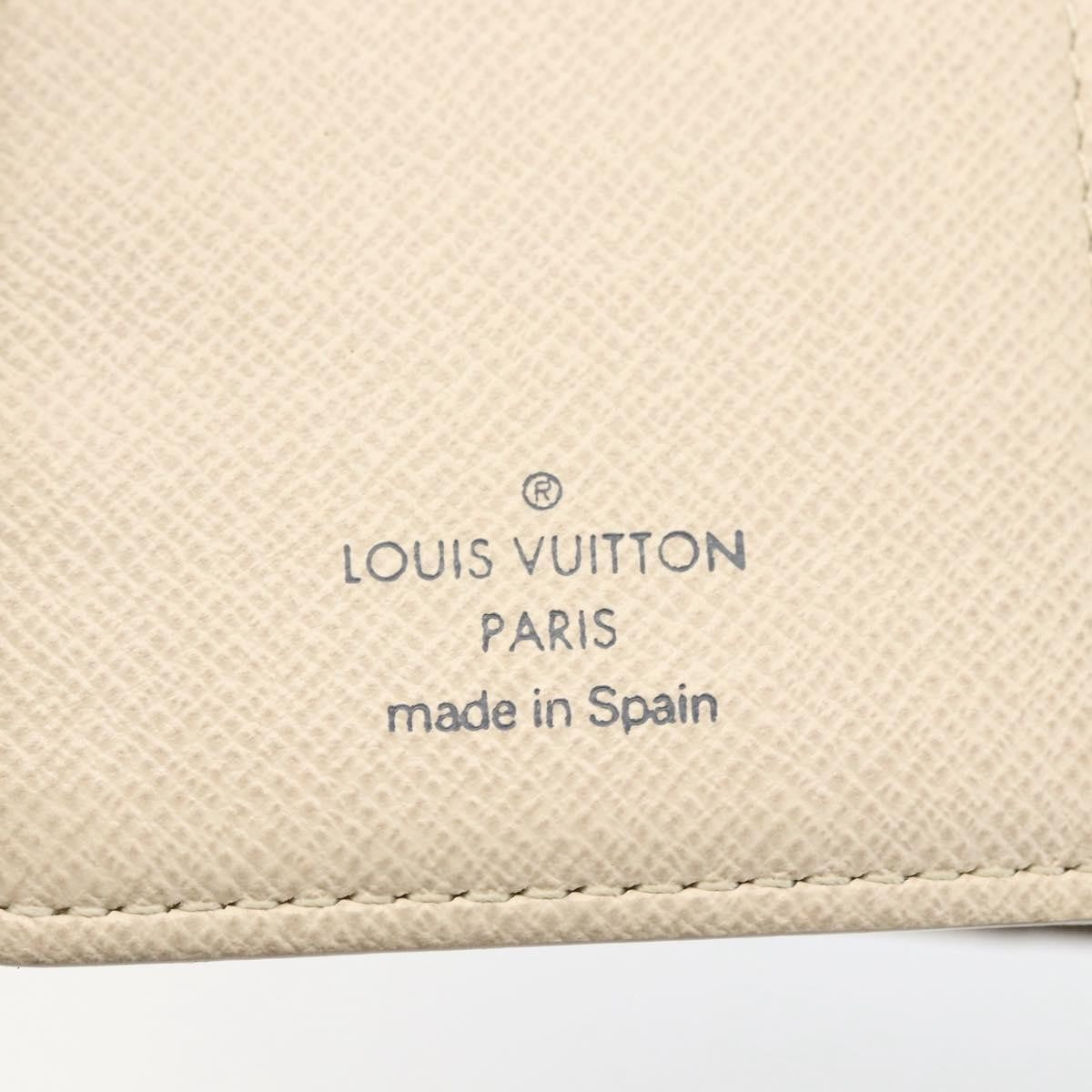 Louis Vuitton Agenda Cover Damier Azur, WHITE, CANVAS, Wallets