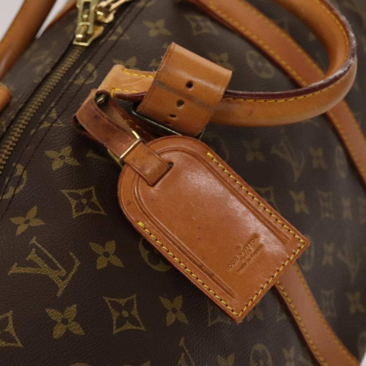 Louis Vuitton Keepall Bag Monogram Canvas, BROWN, CANVAS, Travel bag