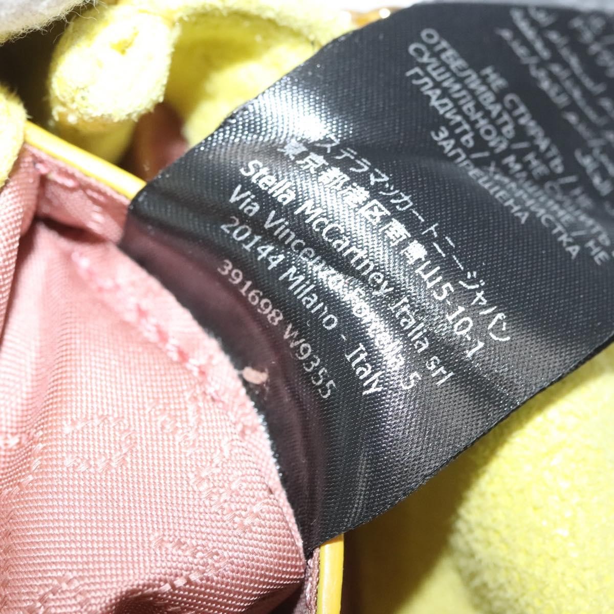 Stella McCartney Falabella Fold Over Crossbody Bag Suede, YELLOW, SUEDE, Crossbody bag