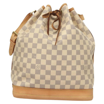 Louis Vuitton Noe Handbag Damier, WHITE, CANVAS, Shoulder bag