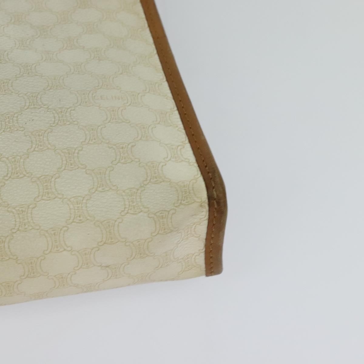 Celine Macadam Shoulder Bag PVC Leather, WHITE, PVC, Shoulder bag