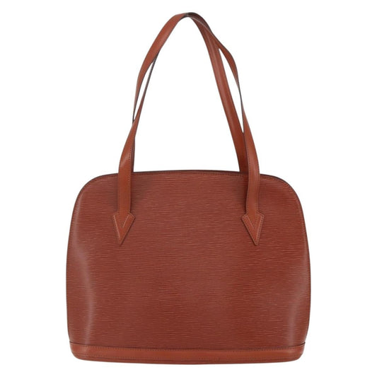 Louis Vuitton Lussac Handbag Epi Leather, BROWN, LEATHER, Shoulder bag