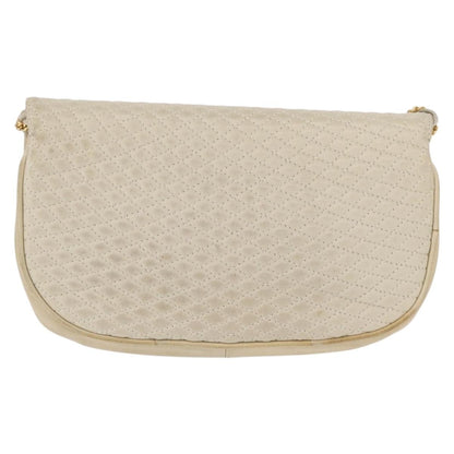 Bally Vintage Shoulder Bag Quilted leather, WHITE, LEATHER, Shoulder bag