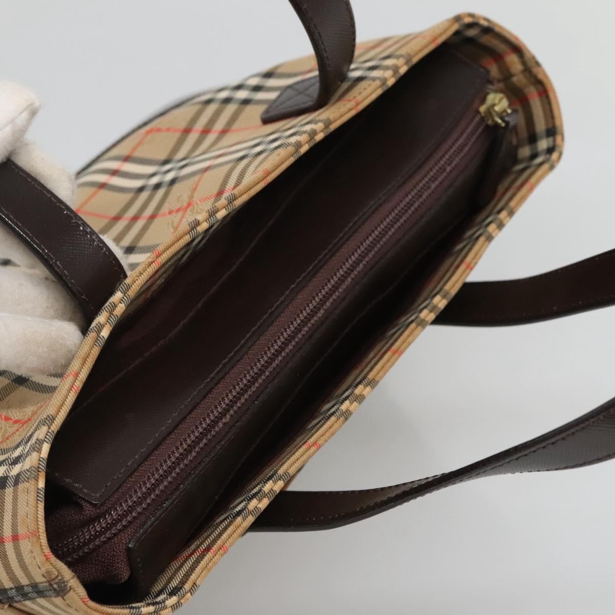 Burberry Nova Handbag Check Pattern, BEIGE, CANVAS, Handbag