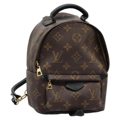 Louis Vuitton Palm Springs Backpack Monogram Canvas, BROWN, CANVAS, Backpack