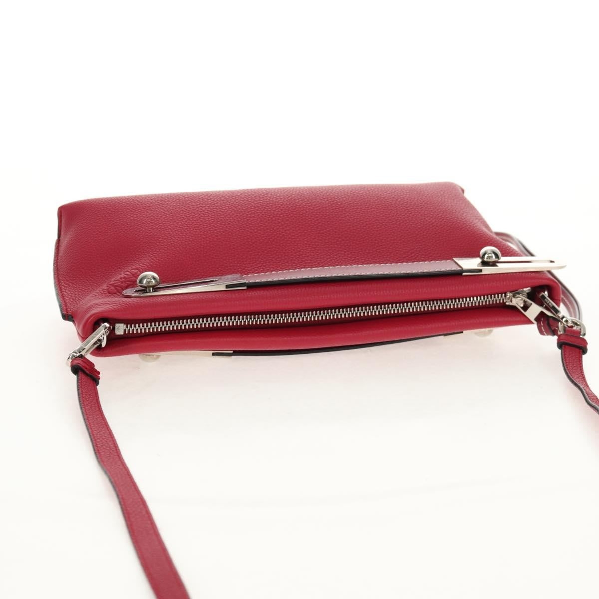 Loewe Missy Handbag Leather, RED, LEATHER, Shoulder bag