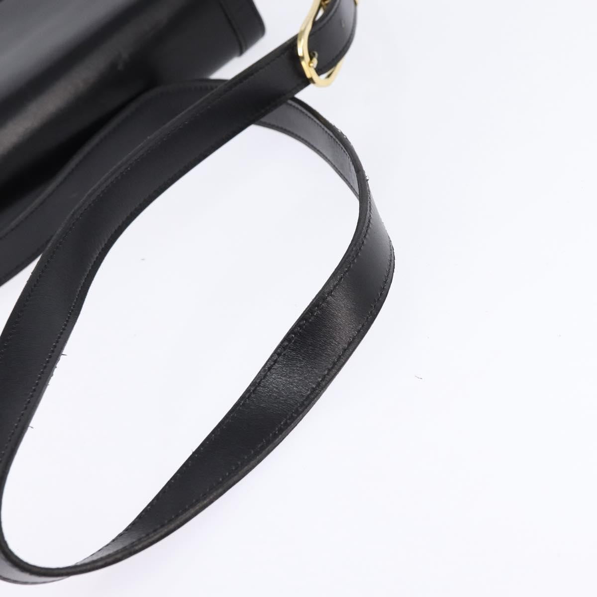 Christian Dior Flap Shoulder Bag Leather, BLACK, LEATHER, Shoulder bag