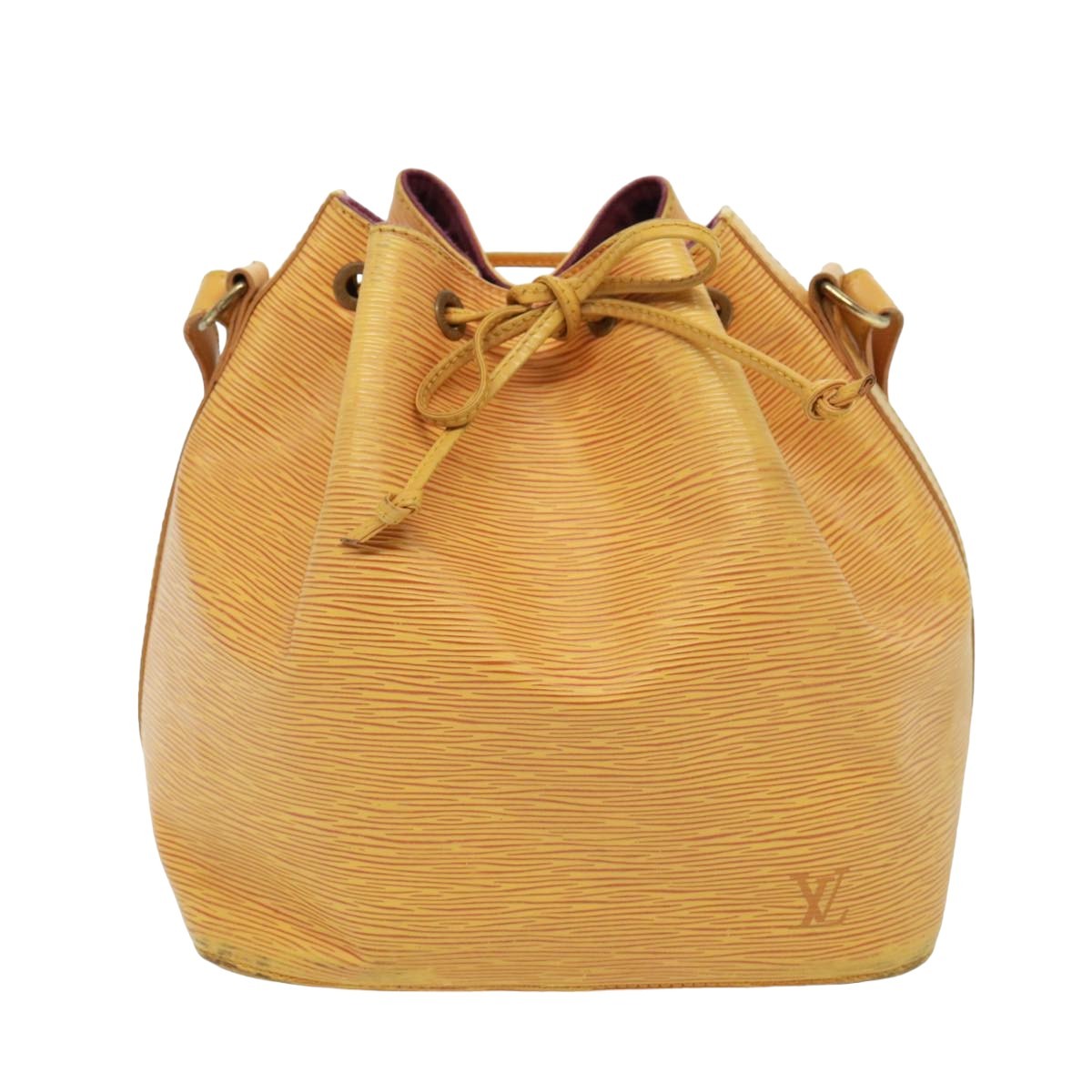Louis Vuitton Petit Noe Handbag Epi Leather, YELLOW, LEATHER, Handbag